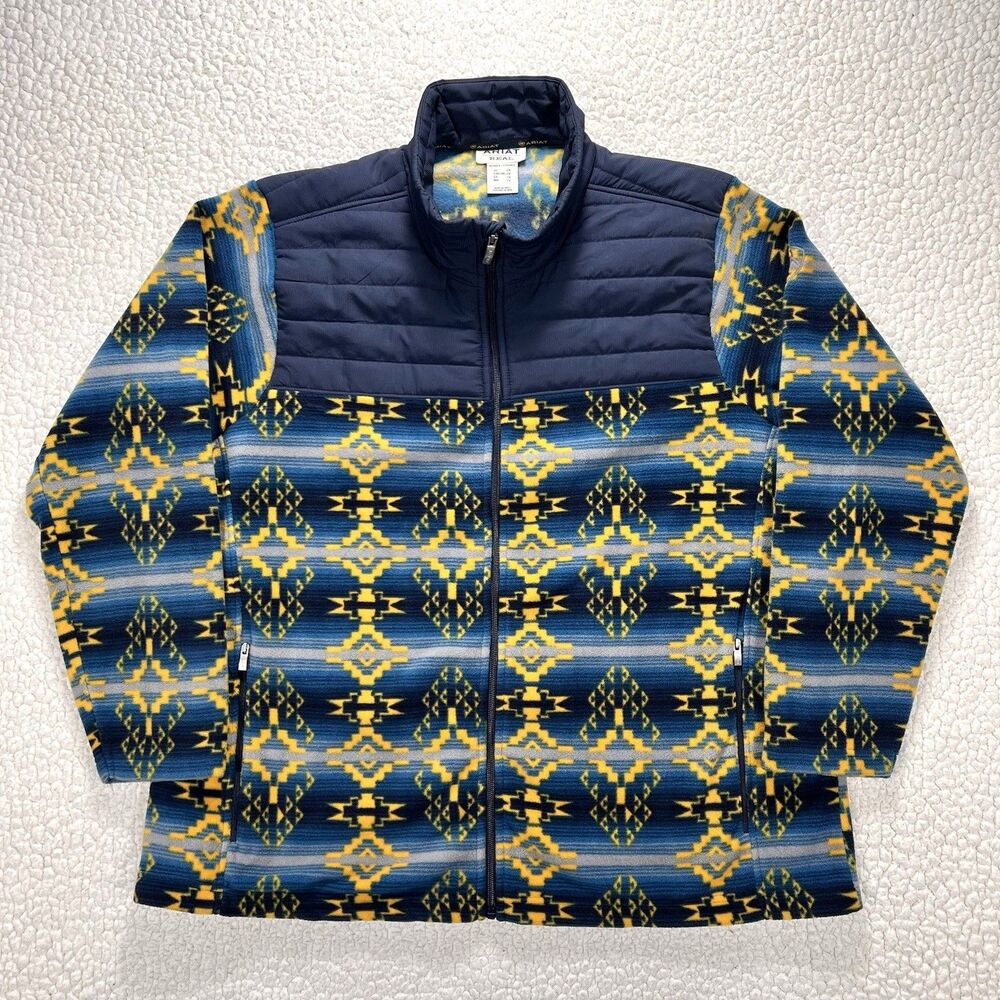 Ariat REAL Prescott Fleece Jacket Women’s 2X Southwestern Aztec Western Cowgirl‎